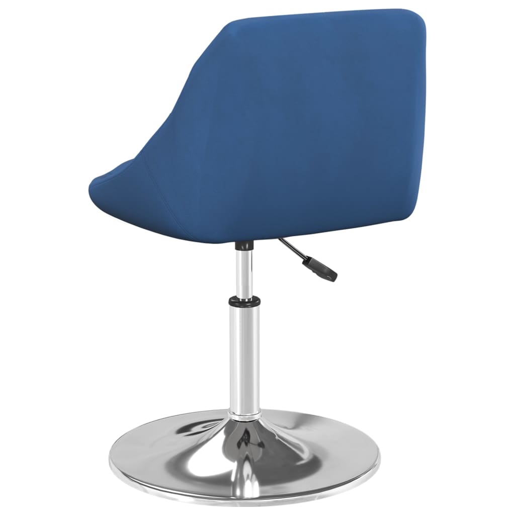 Eetkamerstoelen draaibaar 2 st fluweel blauw