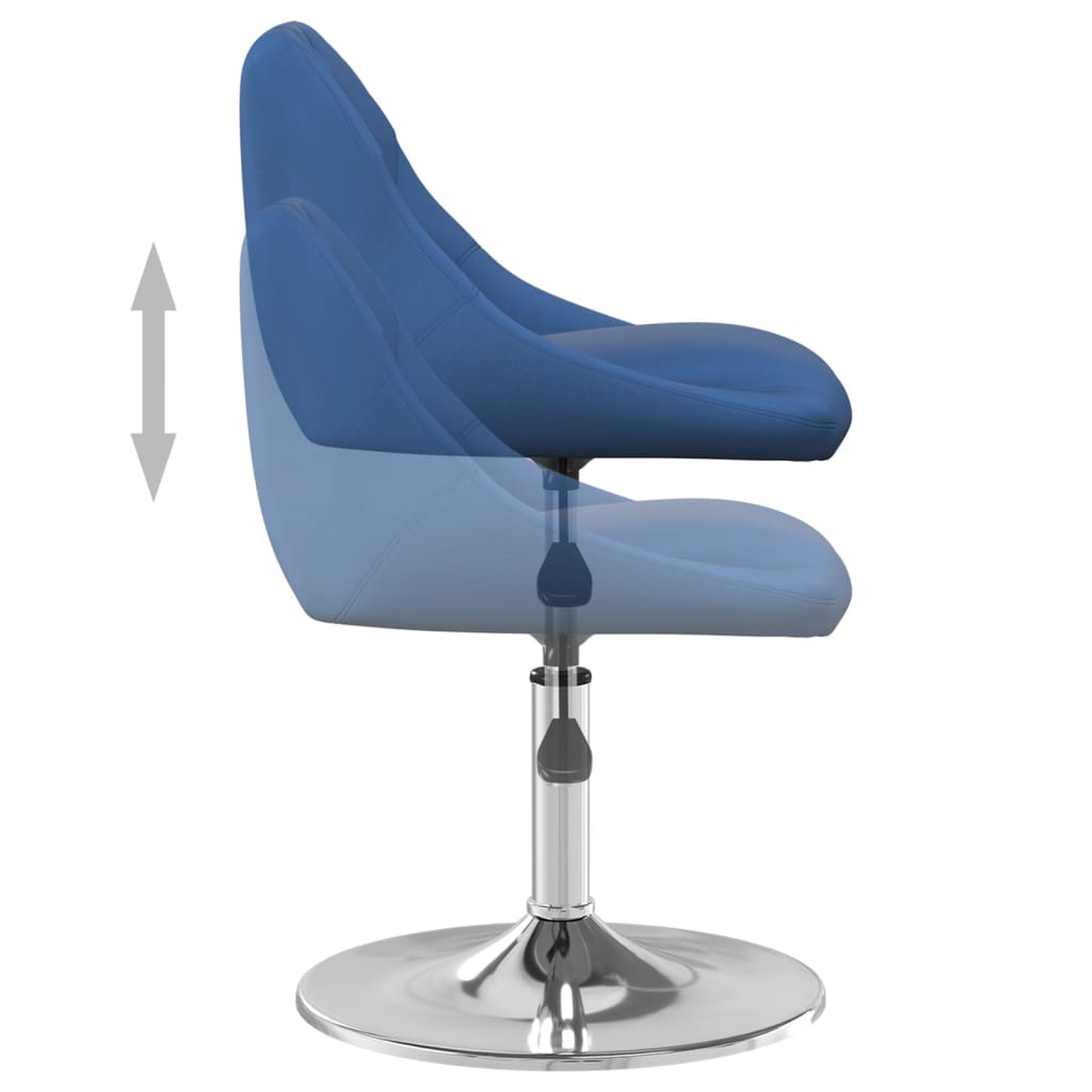 Eetkamerstoelen draaibaar 2 st fluweel blauw