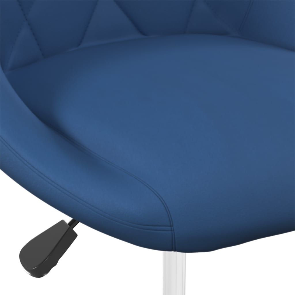 Eetkamerstoelen draaibaar 2 st fluweel blauw