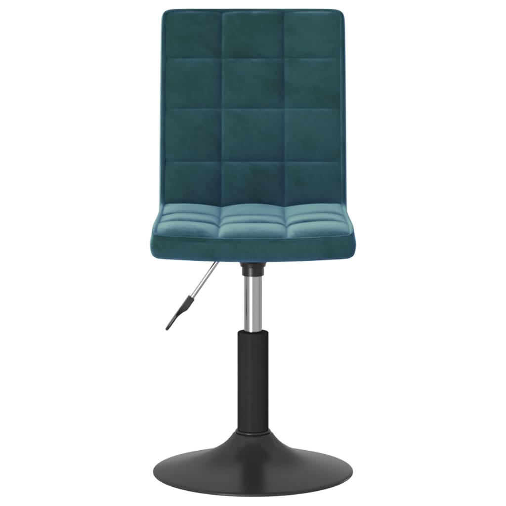 Eetkamerstoelen draaibaar 2 st fluweel blauw