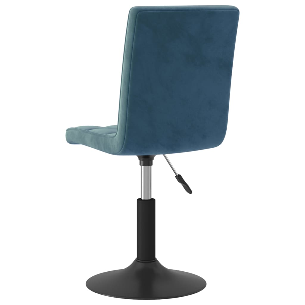 Eetkamerstoelen draaibaar 2 st fluweel blauw