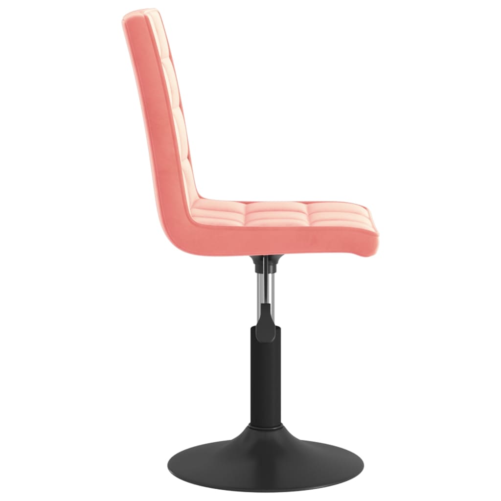 Eetkamerstoelen draaibaar 2 st fluweel roze