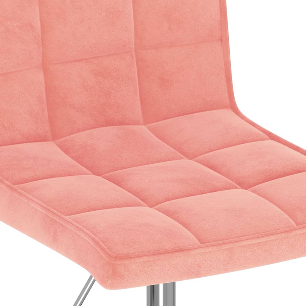 Eetkamerstoelen draaibaar 2 st fluweel roze