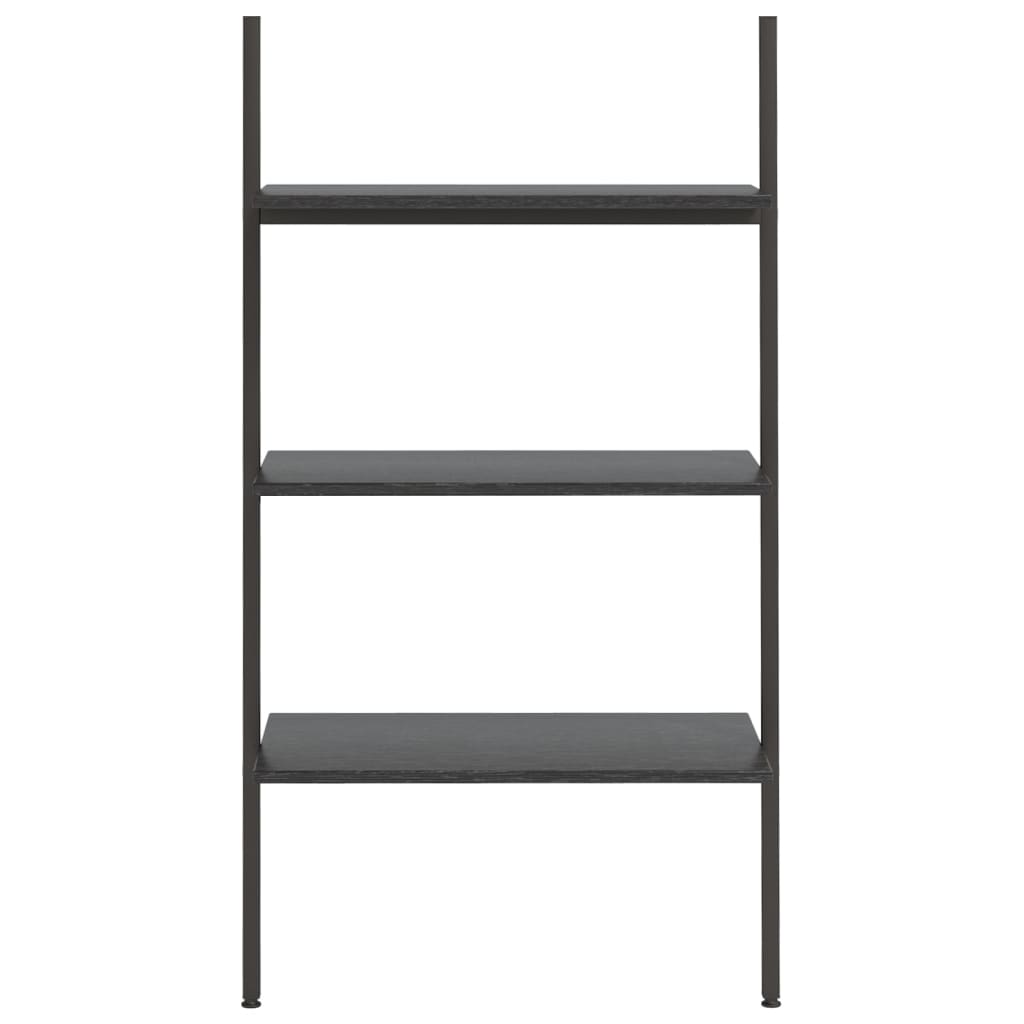 Ladderrek met 3 schappen 64x34x116 cm zwart