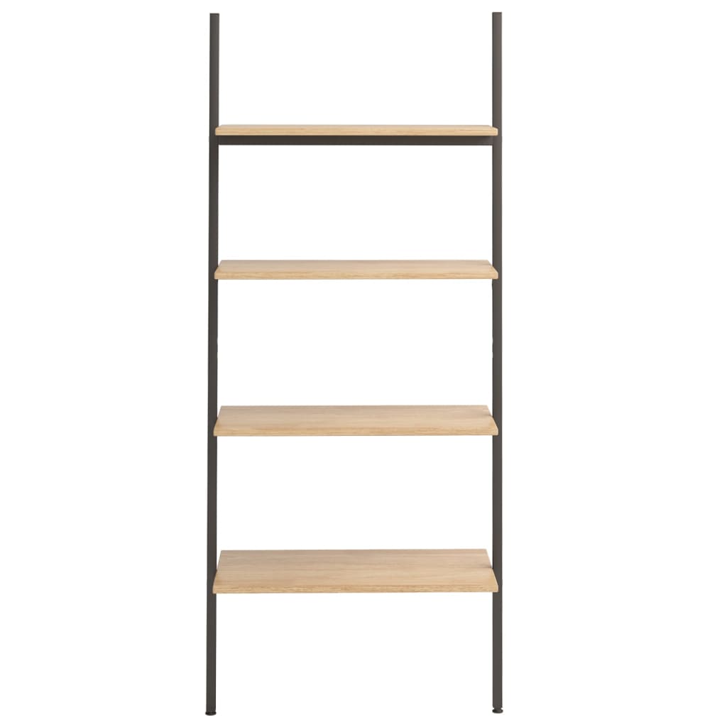 Ladderrek met 4 schappen 64x34x150,5 cm lichtbruin en zwart