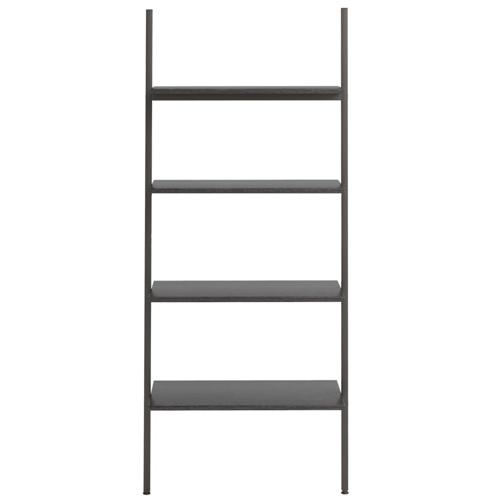 Ladderrek met 4 schappen 64x34x150,5 cm zwart