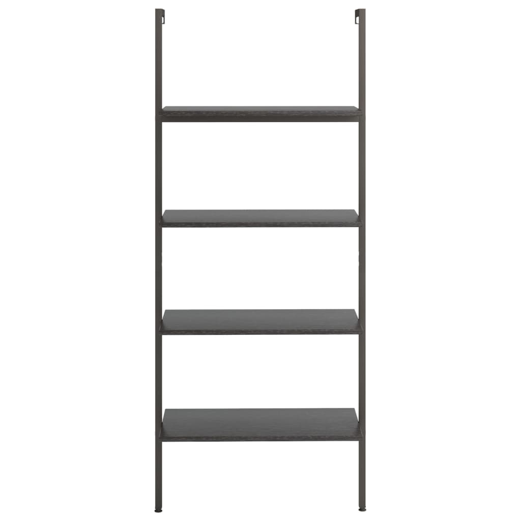 Ladderrek met 4 schappen 64x35x152,5 cm zwart