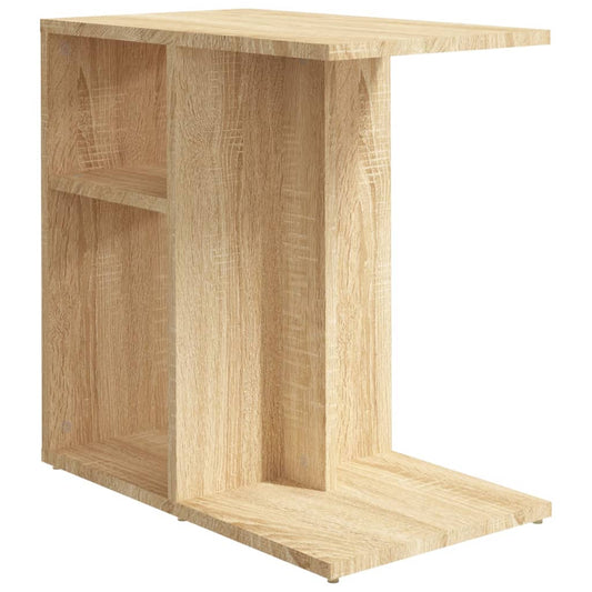 Bijzettafel 50x30x50 cm bewerkt hout sonoma eikenkleurig