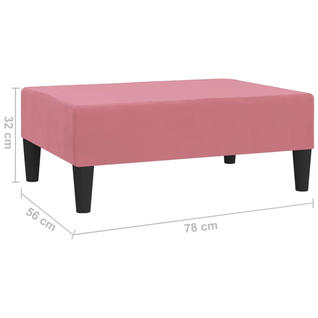 Voetenbank 78x56x32 cm fluweel roze