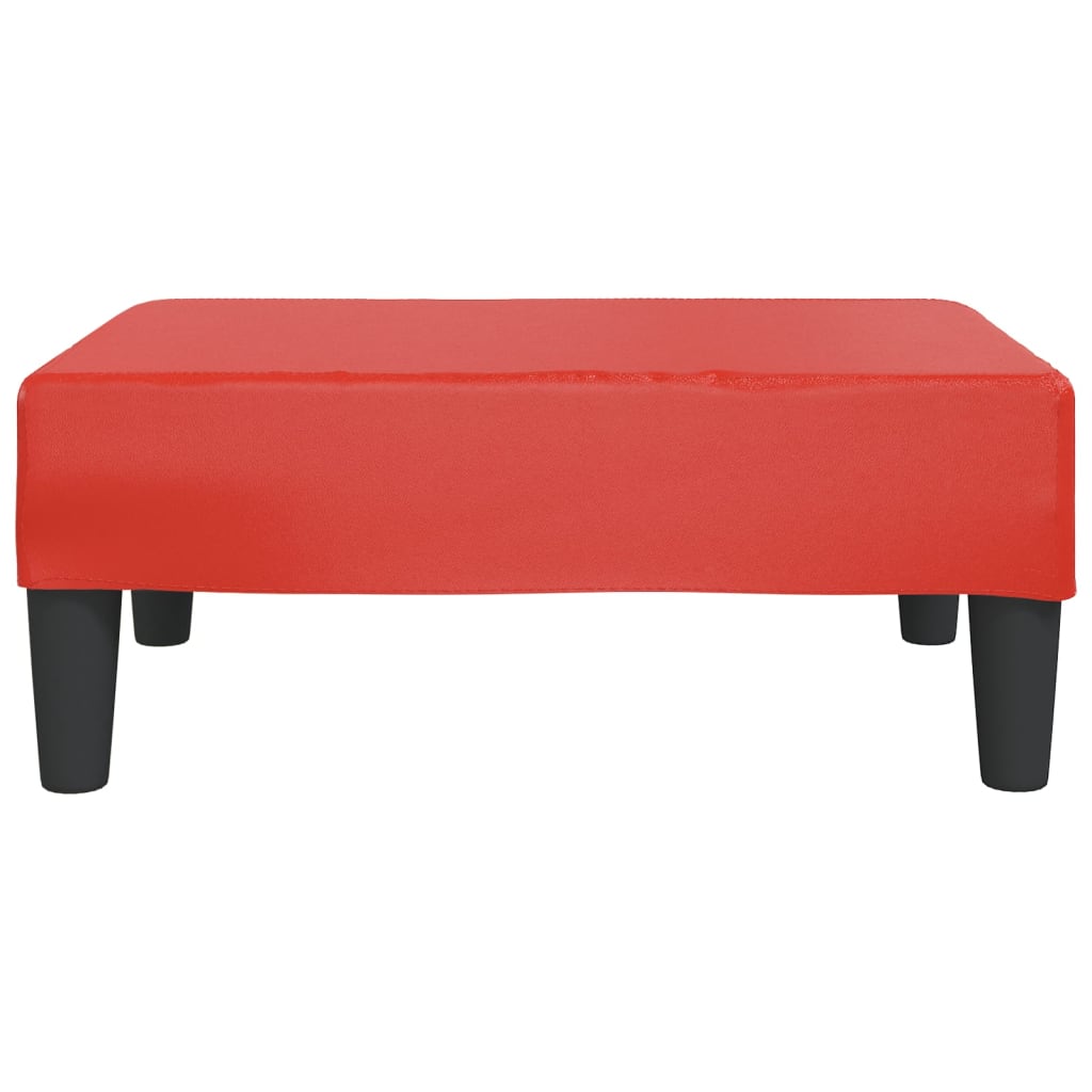 Voetenbank 78x56x32 cm kunstleer rood