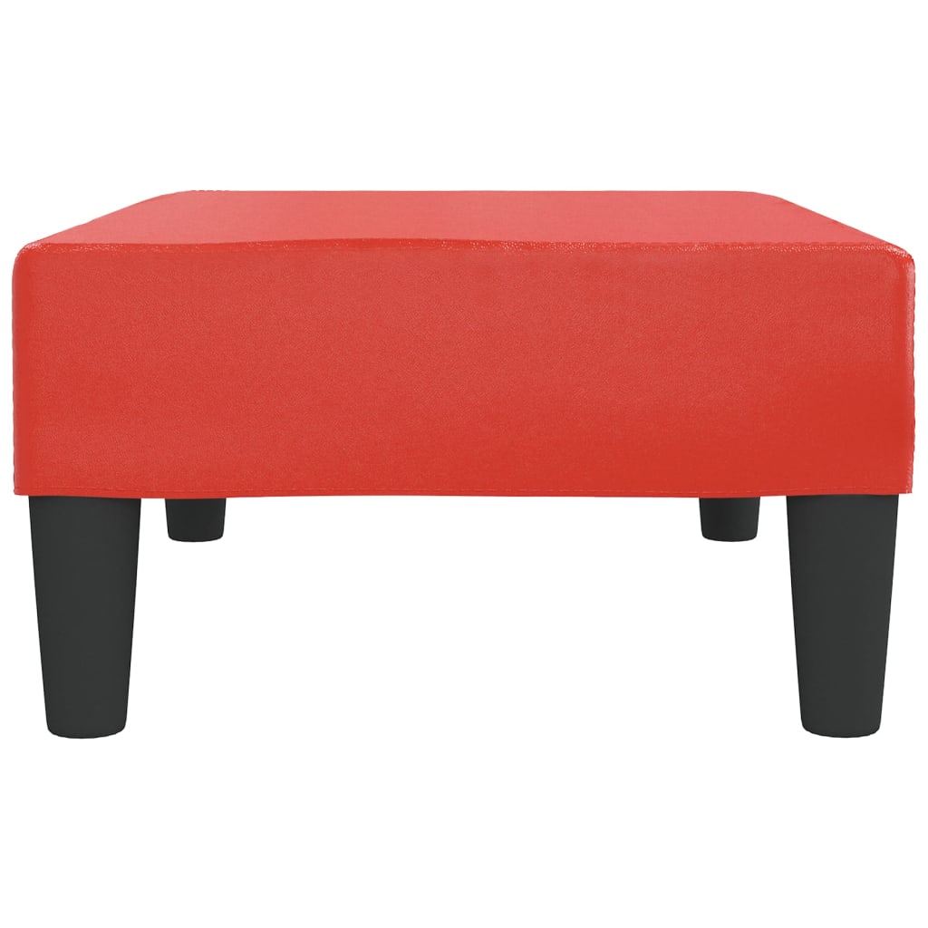 Voetenbank 78x56x32 cm kunstleer rood