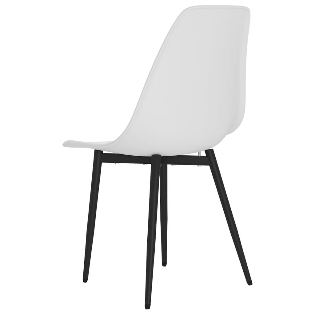 Eetkamerstoelen 4 st PP wit