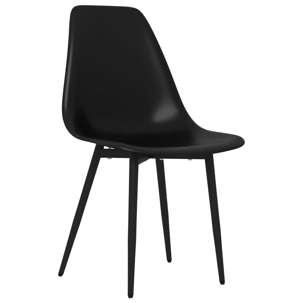 Eetkamerstoelen 2 st PP zwart