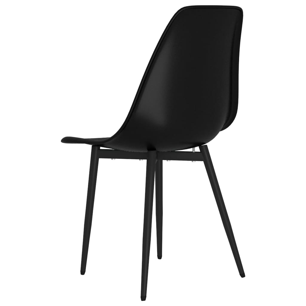 Eetkamerstoelen 2 st PP zwart