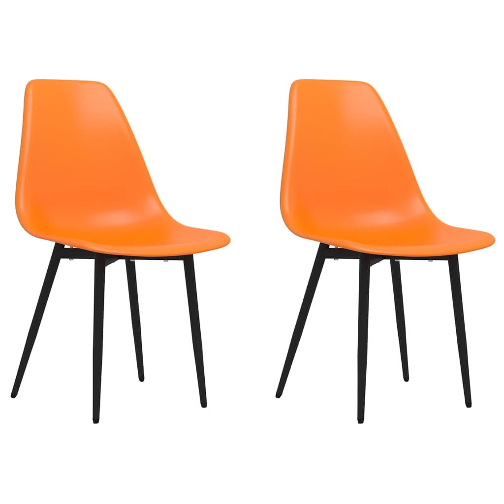 Eetkamerstoelen 2 st PP oranje