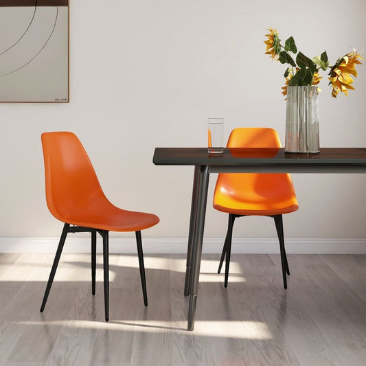 Eetkamerstoelen 2 st PP oranje