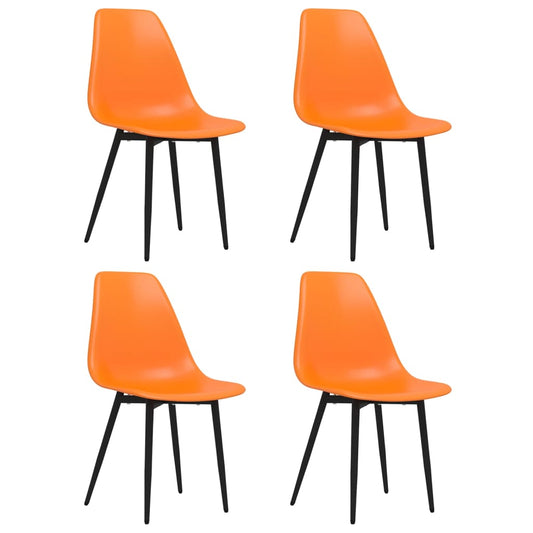 Eetkamerstoelen 4 st PP oranje