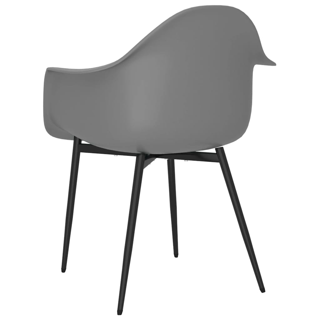 Eetkamerstoelen 2 st PP grijs