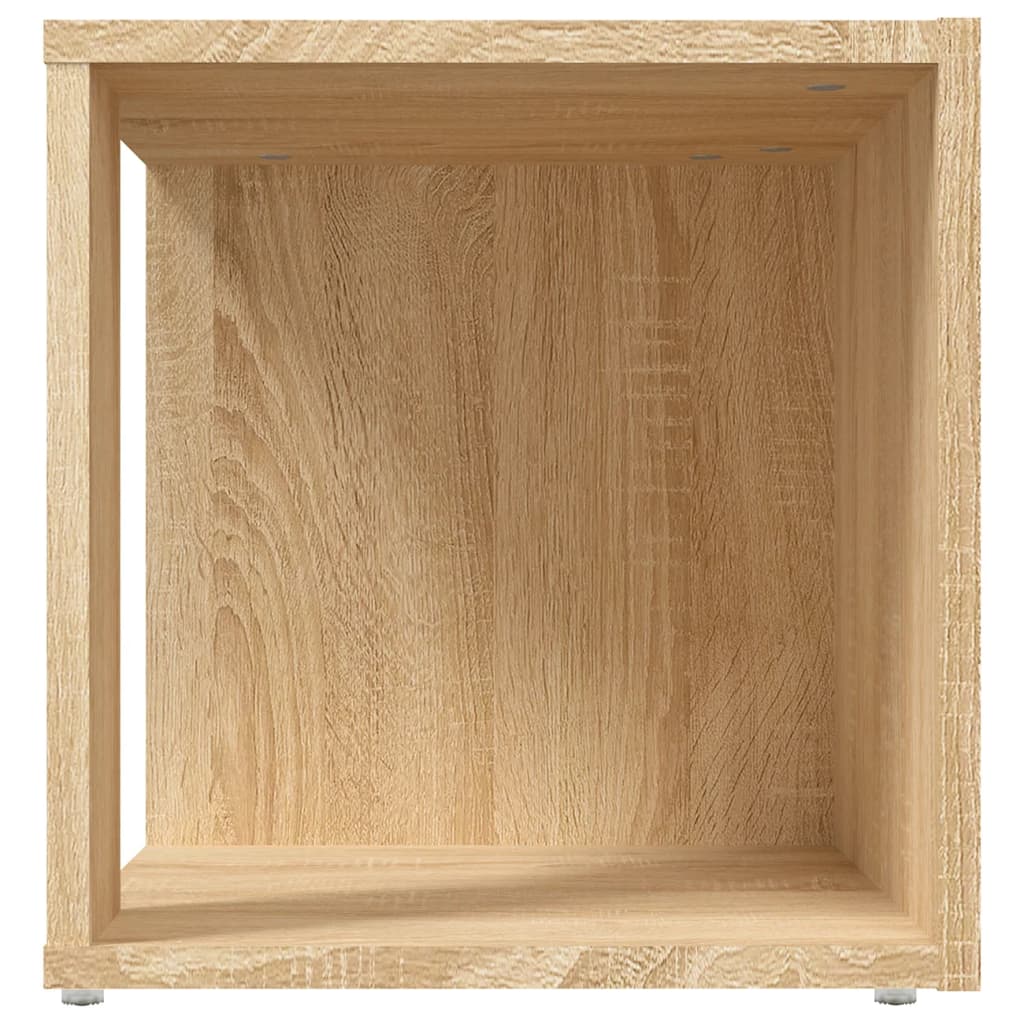 Bijzettafel 33x33x34,5 cm bewerkt hout sonoma eikenkleurig