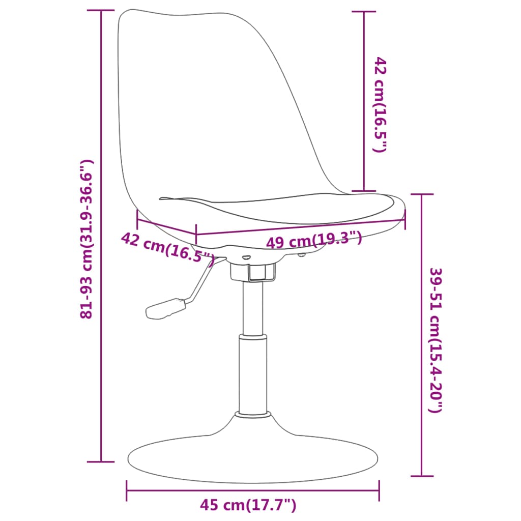 Eetkamerstoelen 4 st draaibaar stof lichtgrijs