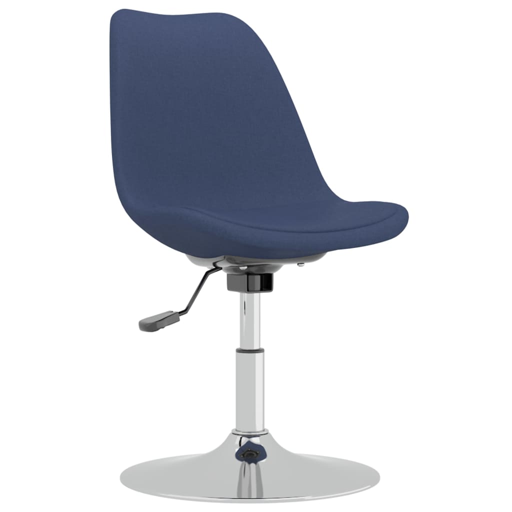 Eetkamerstoelen draaibaar 4 st stof blauw