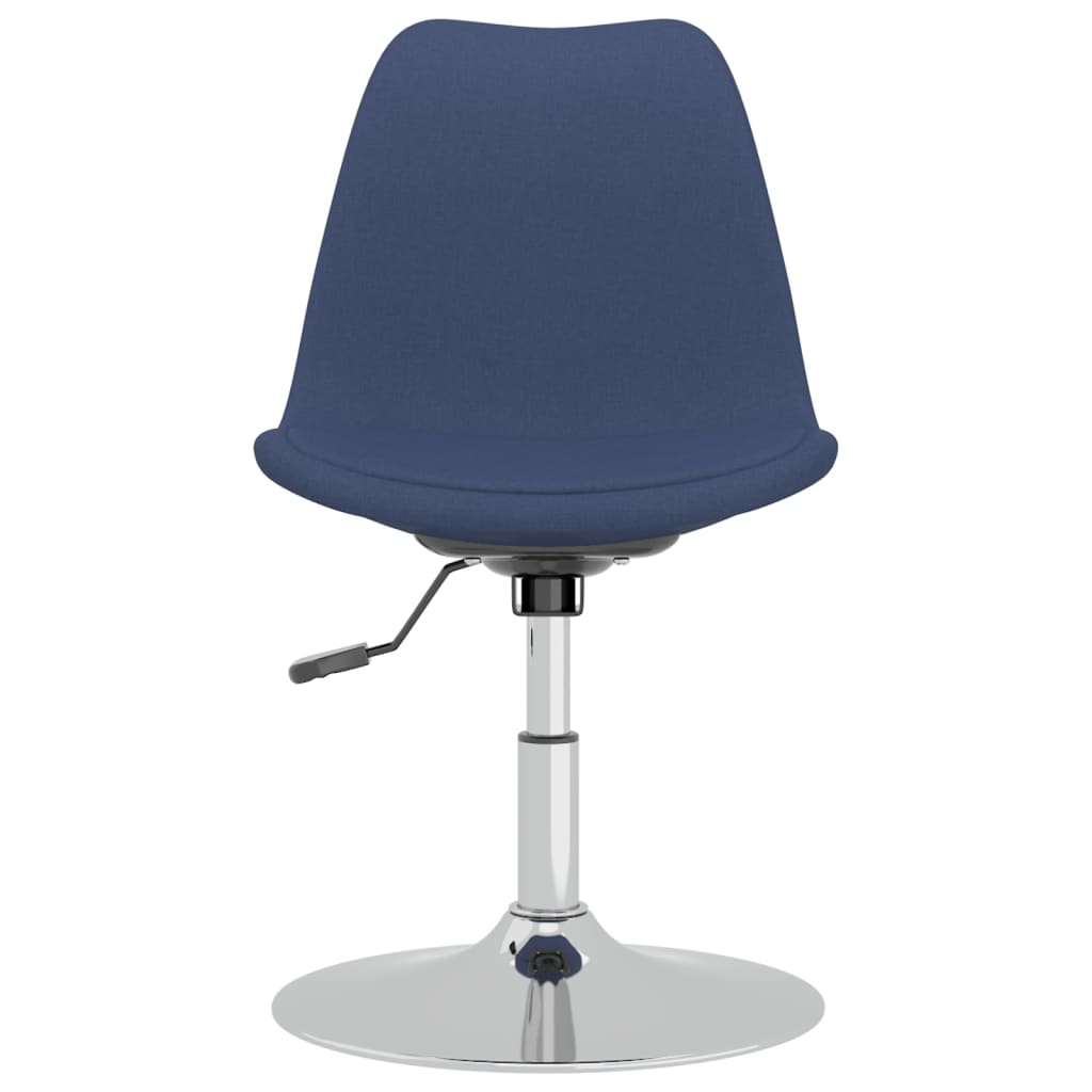 Eetkamerstoelen draaibaar 4 st stof blauw