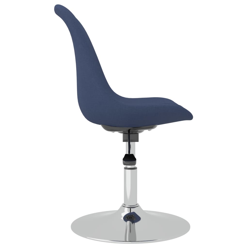 Eetkamerstoelen draaibaar 4 st stof blauw