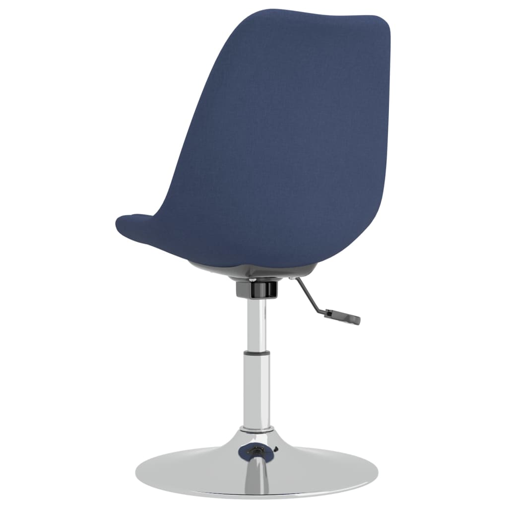 Eetkamerstoelen draaibaar 4 st stof blauw