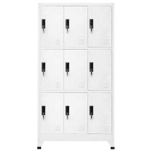 Lockerkast 90x45x180 cm staal wit