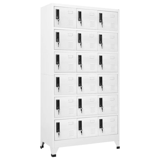 Lockerkast 90x40x180 cm staal wit