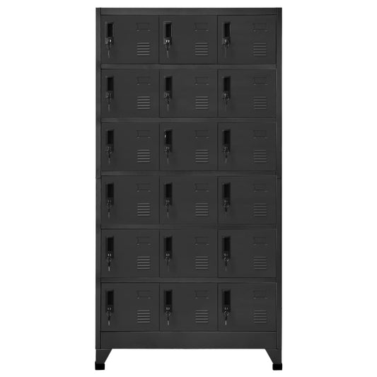 Lockerkast 90x40x180 cm staal antracietkleurig