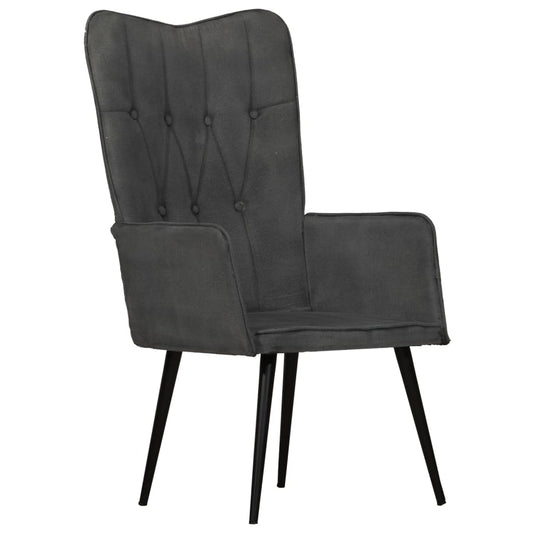 Fauteuil canvas zwart