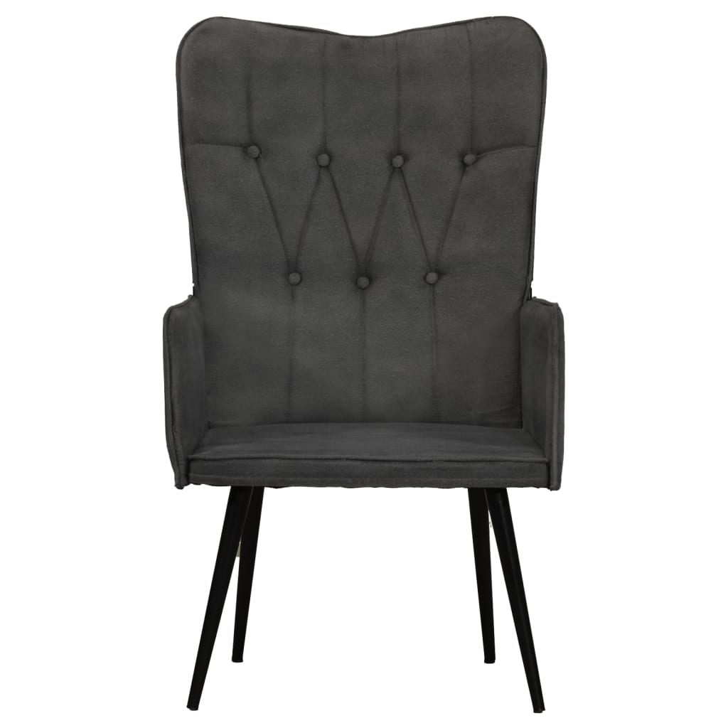 Fauteuil canvas zwart