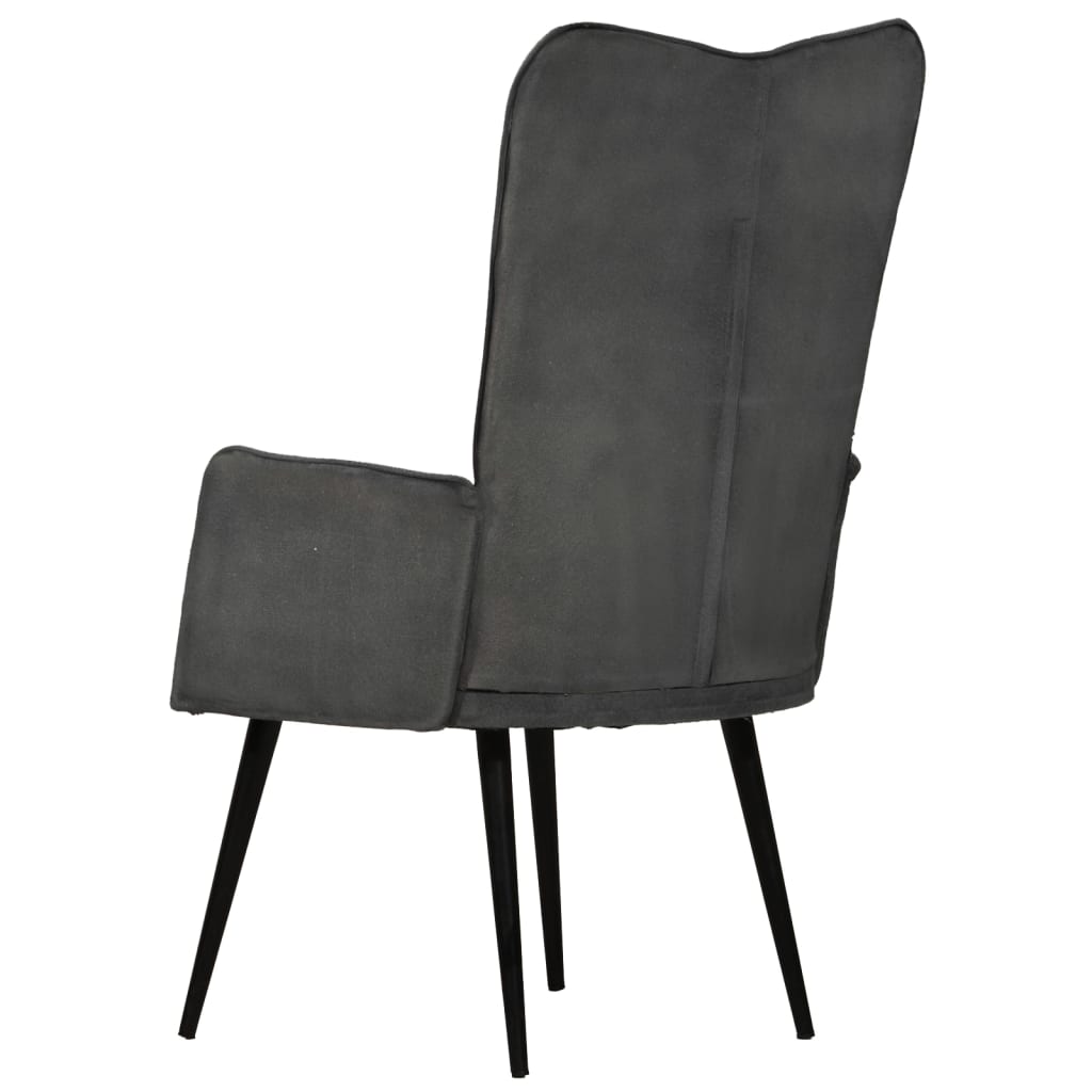 Fauteuil canvas zwart