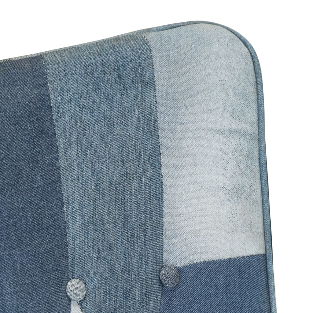 Fauteuil canvas denim patchwork