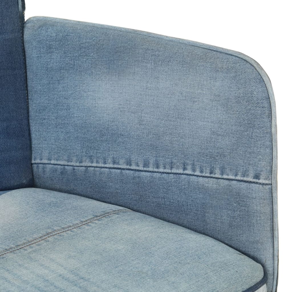 Fauteuil canvas denim patchwork