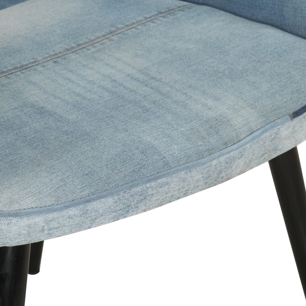 Fauteuil canvas denim patchwork