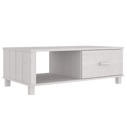 Salontafel HAMAR 100x55x35 cm massief grenenhout wit