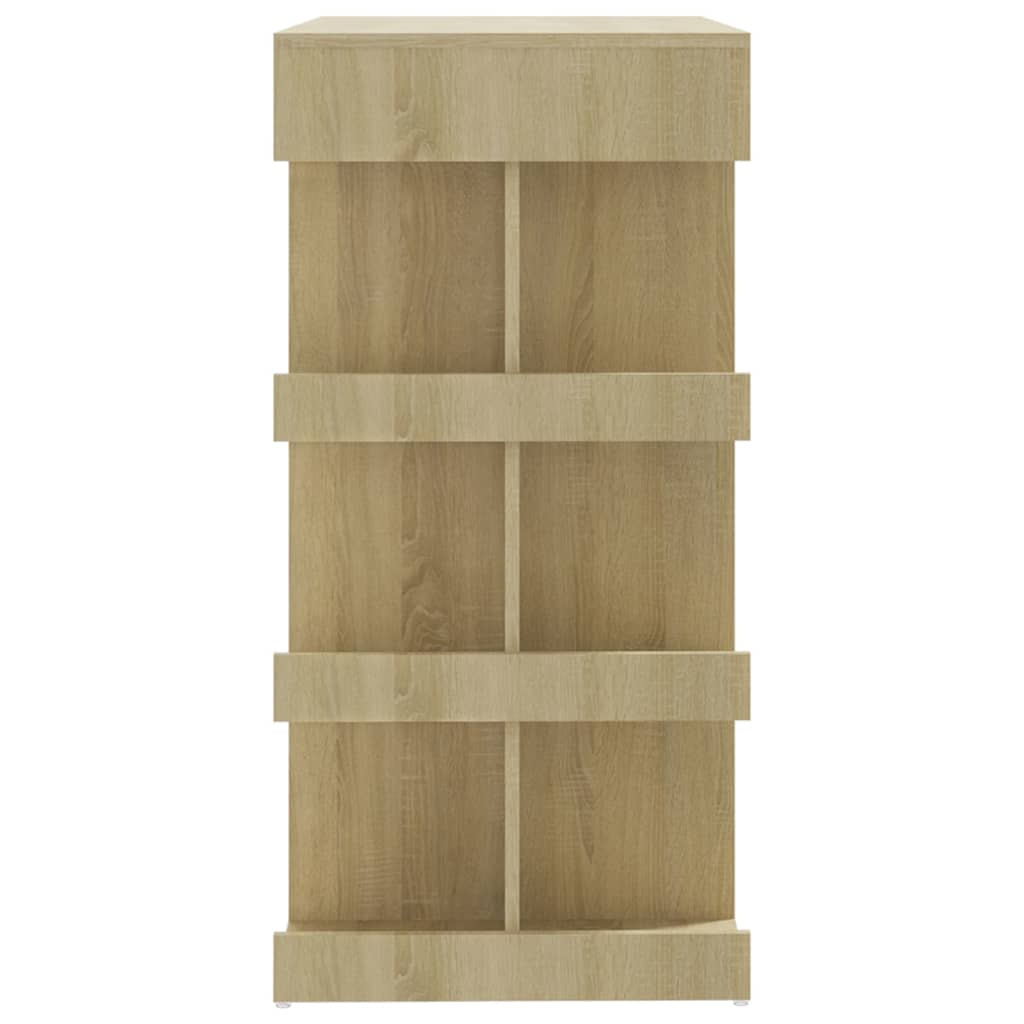 Bartafel met opbergrek 100x50x101,5 cm hout sonoma eiken