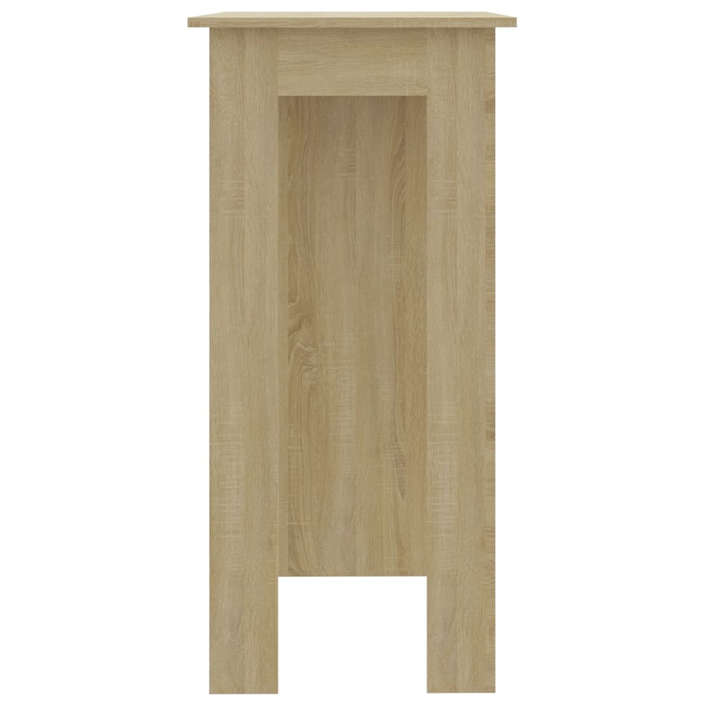 Bartafel met schap 102x50x103,5 cm hout sonoma eikenkleur