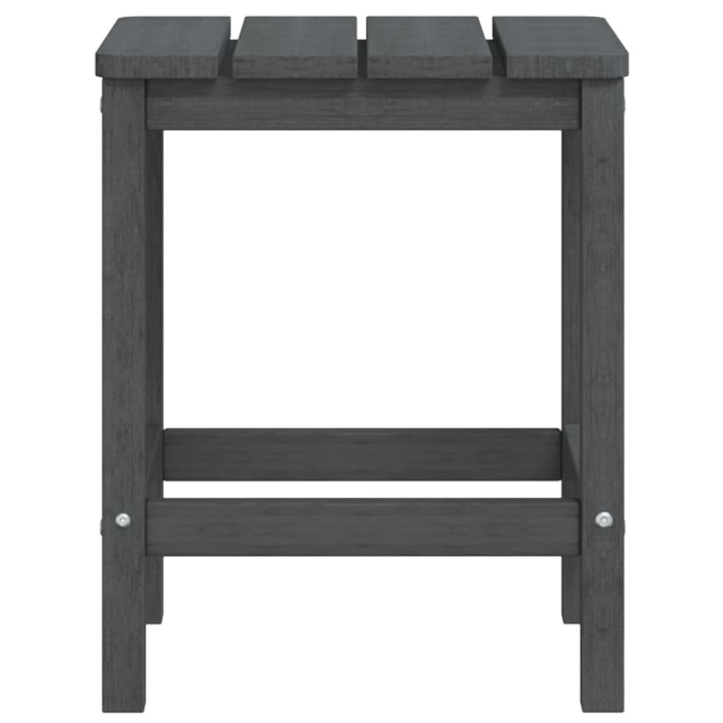 Tuinstoelen Adirondack met voetenbank tafel HDPE antracietkleur