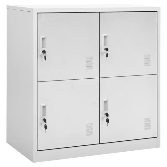 Lockerkasten 2 st 90x45x92,5 cm staal lichtgrijs