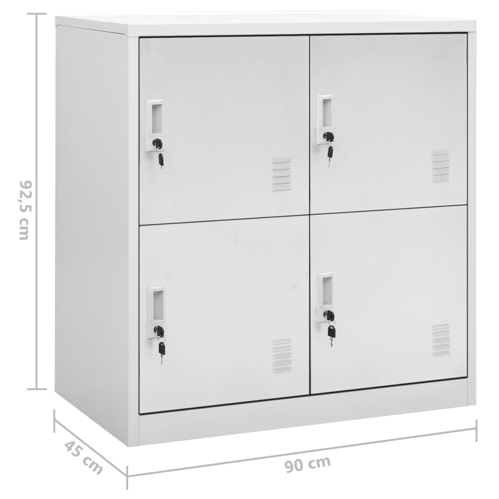 Lockerkasten 5 st 90x45x92,5 cm staal lichtgrijs