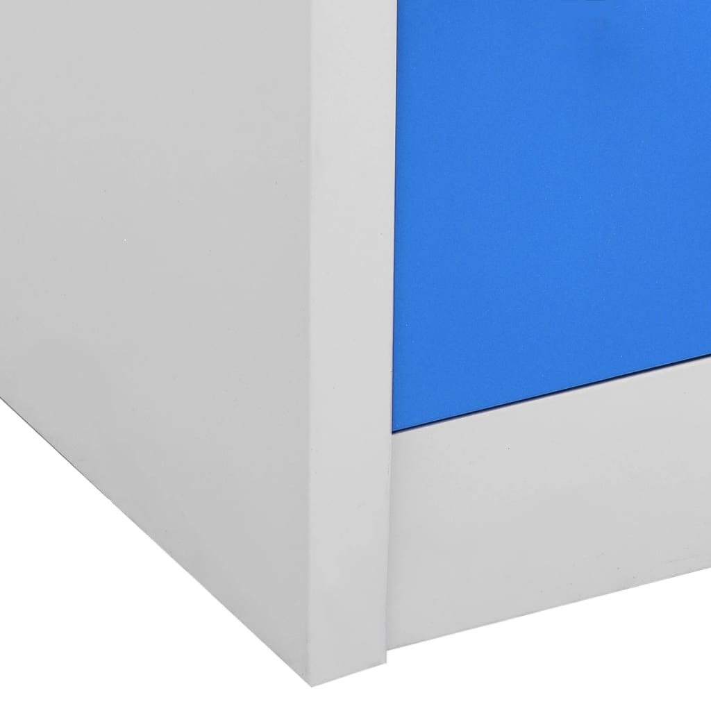 Lockerkasten 5 st 90x45x92,5 cm staal lichtgrijs en blauw