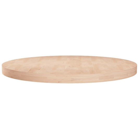 Tafelblad rond Ø60x4 cm onbehandeld massief eikenhout