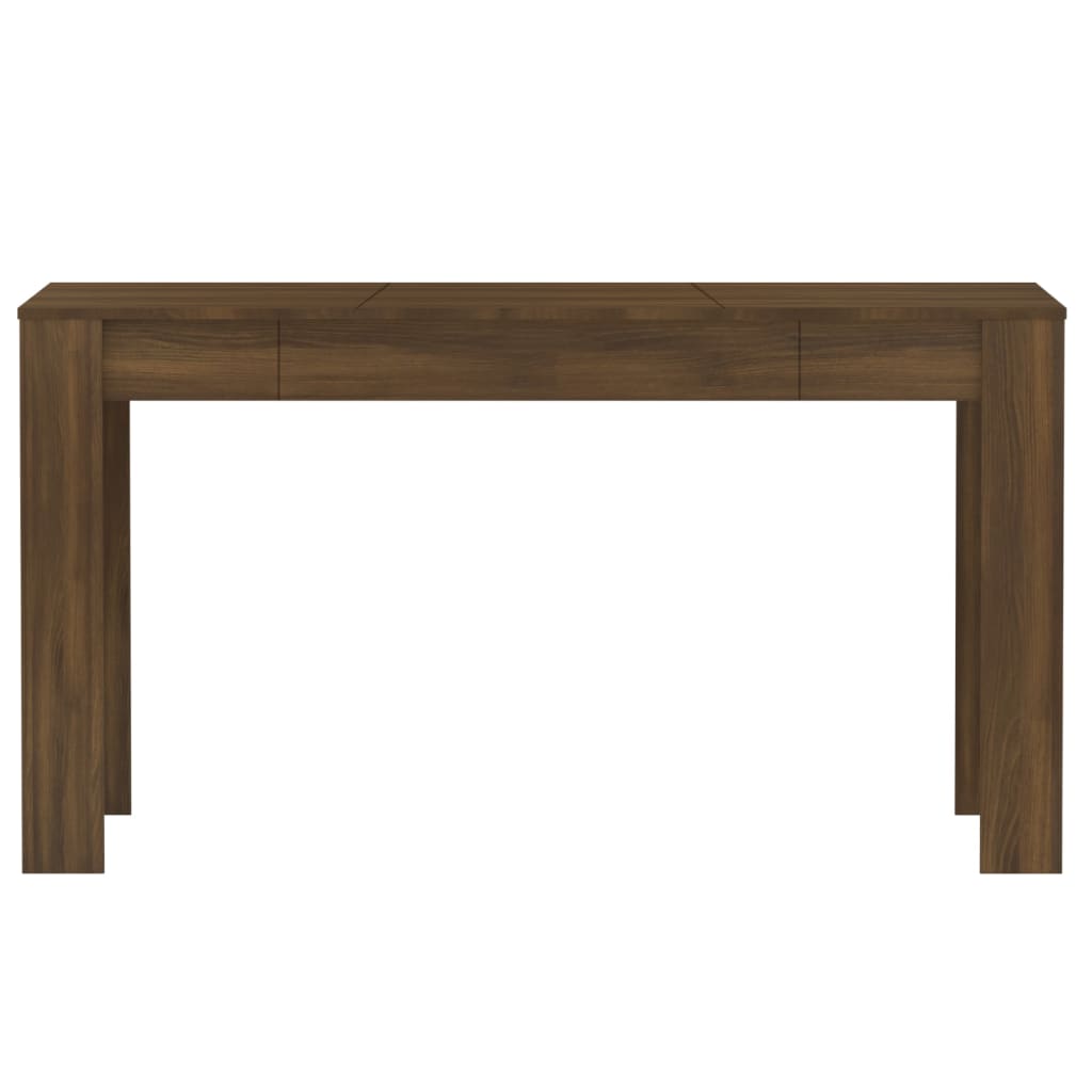 Eettafel 140x74,5x76 cm bewerkt hout bruin eikenkleur