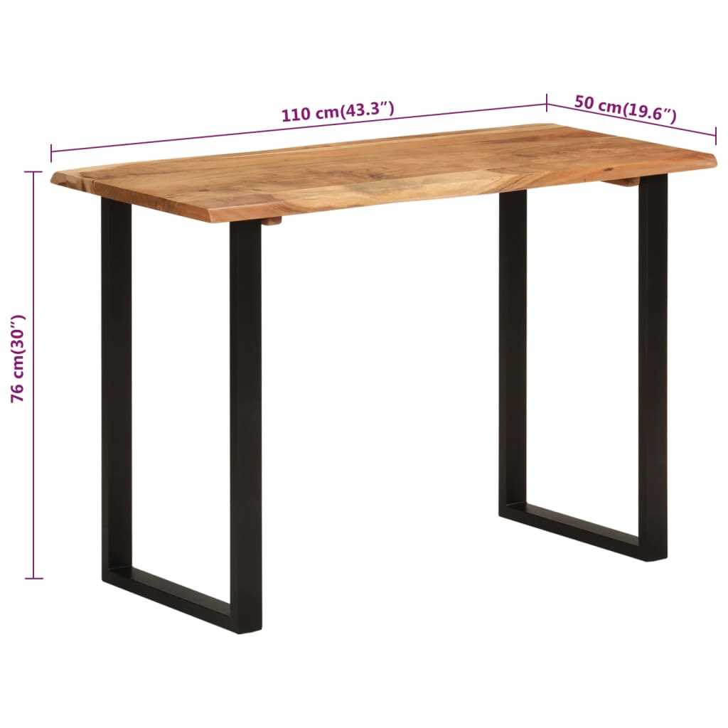 Eettafel 110x50x76 cm massief acaciahout