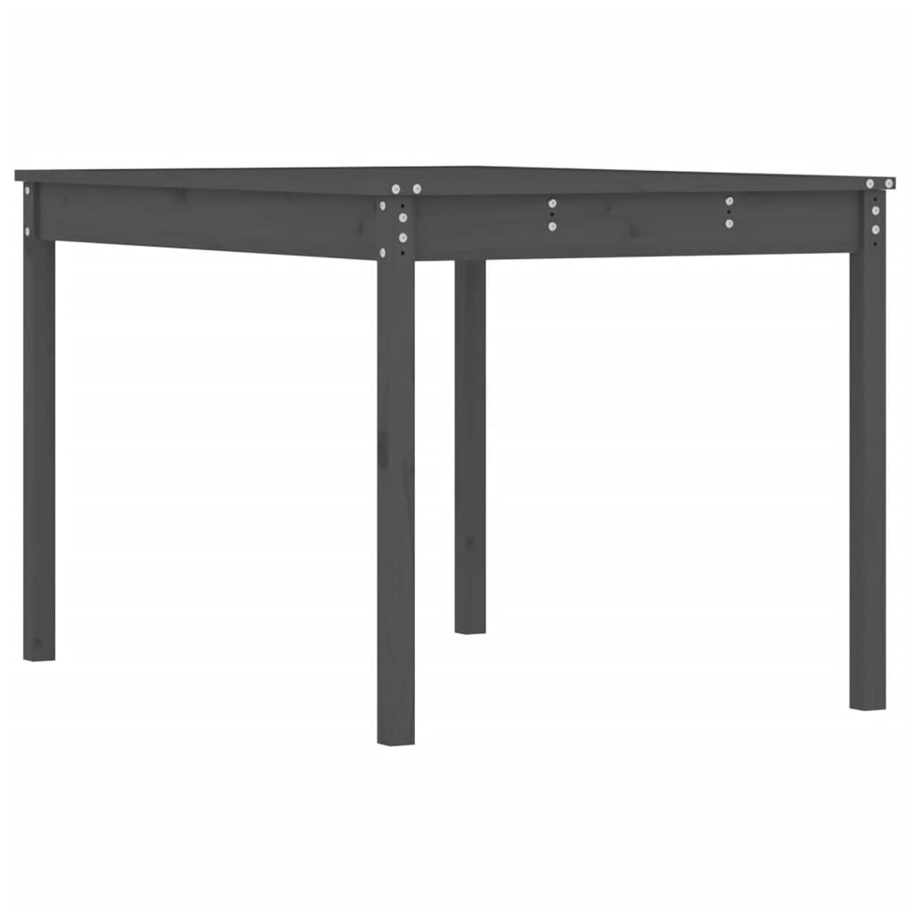 Tuintafel 121x82,5x76 cm massief grenenhout grijs