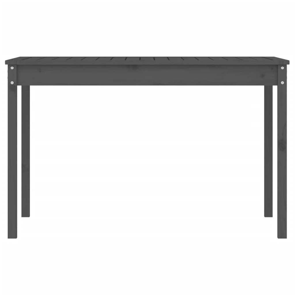 Tuintafel 121x82,5x76 cm massief grenenhout grijs