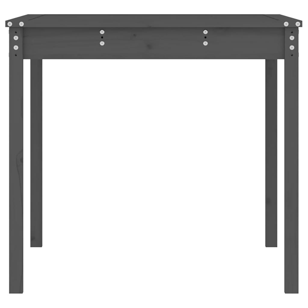 Tuintafel 121x82,5x76 cm massief grenenhout grijs